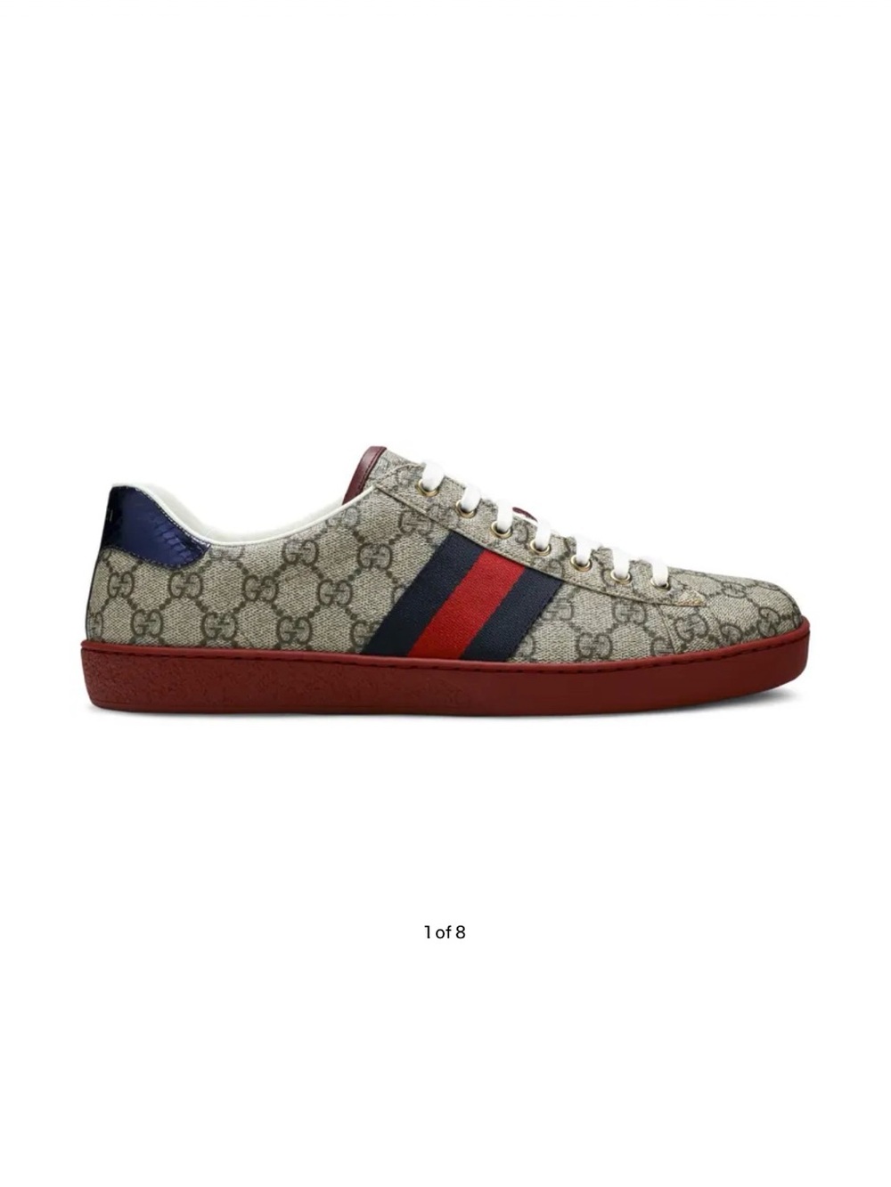 Authentic Gucci Ace GG Supreme Beige